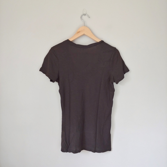 James Perse Casual Cotton Slub V Neck T-Shirt Short Sleeve Size Large - Picture 5 of 16